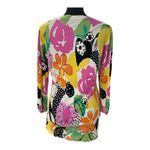 Cyrus  Pink Multi Floral Button Down Cardigan Sweater Bright Fun Colors Sz S Photo 3