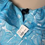 DO+BE NEW Monet Jacquard Floral Ruffle Mini Dress Blue L Photo 5