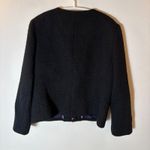 J.Crew Wool Blend Bouclé Tweed Jacket Black Size 10 Photo 6