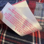 No Boundaries  Womens Plaid Flannel Shirt Top Red Navy Blue Collared Long Sleeve Photo 10