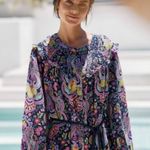 Anthropologie Vibrant Paisley Cover Up Tunic Top Size Medium Photo 1