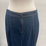 Vintage Y2k Denim Maxi Skirt Lace Up Front Mermaid Hem Cotton Jean Blue 10/12 Photo 5