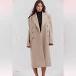 House Of CB  Carter Oatmeal Double Breasted Coat size Medium Photo 2