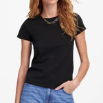 Madewell NWT Essential Slim Tee in Lightweight Cotton Black Size XXS Photo 0