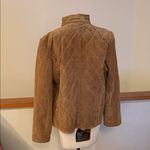 Charter Club  quilted Tan suede Leather Jacket size large Photo 7