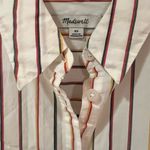 Madewell  Slightly Oversized Cotton Central Shirt in Sadie‎ Stripe Multistripe XS Photo 7