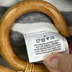 Hanna Andersson Striped Long Sleeve Organic Cotton Pajama Top Women's XS Gray Photo 4