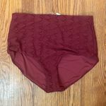 ANDIE  Bikini Set Baja Top Super High Waisted Bottom Size M Syrah Red Lace NWT‎ Photo 5