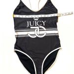 Juicy Couture Logo Placement Black/White One Piece Swimsuit Sz M Photo 5
