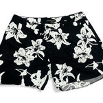 Banana Republic 🛍️5/$25  Floral Black and White Women's Shorts size 10 Photo 0