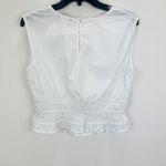 J.Crew Hyacinth Top Cotton Poplin Smocked Cinched Waist Classic White Small NWT Photo 9