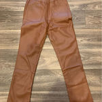 Steve Madden  Caramel Faux leather Pants.  Size: 27.  NWT Photo 2
