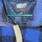 J.Crew  Nordic Men’s XL Blue and Black Plaid Fleece Vedt with Depp Pockets Photo 2