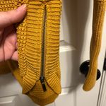 Akini  Dark Yellow Crewneck Cotton Blend Sweater With Side Zip Size M Photo 1