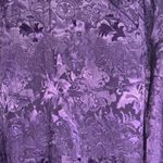 Victoria's Secret Victoria Secret Gold Label Purple Satin Damask Embossed Button Sleep Shirt M/L Photo 7