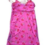 Urban Outfitters  Cherry Bright Mesh Mini Dress UO Size Small Stretchy Bodycon Photo 2