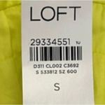 Loft  Sleeveless Vneck Top Blouse Bright Neon Yellow Small Photo 5