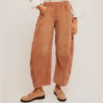 Free People Good Luck Cord Barrel Jeans Tan Brown Neutral Size 27 Corduroy Photo 1