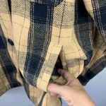 Lucky Brand  Plaid Thick Cotton Fall Shacket Shirt Jacket Sz S/P Tan Black Photo 4