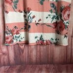 Vanilla Bay  Pink Floral White Striped French
Terry Knee Length Dress Photo 5