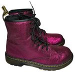 Dr. Martens  Women’s Size 6 Pink Delaney Glitter Side Zip Lace Up Combat Boots Photo 5