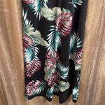 Huskary tropical luau black green and purple halter tie dress, size M Black Size M Photo 1