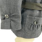 Classiques Entier Wool Linen Tie Waist Blazer Jacket Navy Blue Size 6 Photo 7