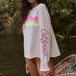 Daydreamer x Free People Shirt California Palm Tree LS Womens Size Medium Photo 1