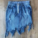 William Rast  Fringe Hem Denim Skirt | Size 27 Photo 0