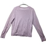 J Crew Womens Crew Neck Sweater Light Purple 100% Merino Wool Size Large Preppy Photo 3