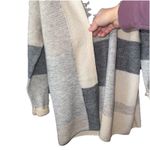 Maurice's Maurice’s Open Front Gray Cream Tan Knit Cardigan Women’s Size Large Photo 2