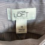 Loft AnnTaylor  Grey Pinstripe Trousers Marissa Fit Size 14 VGUC Photo 3