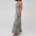 Elliatt Autonomy Black & White Print Cowl Neck Backless Party Maxi Dress Formal Photo 9