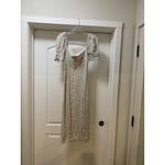 We Wore What Dress Womens 2 Green Floral Stripe Puff Sleeve Midi Cottagecore Photo 1