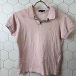 Burberry  Light Pink Polo Shirt – Classic Check Collar - Size - Small Photo 7