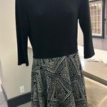 Le lis  Black and White Fit and Flare Dress with 3/4 Sleeves-medium see pictures Photo 0