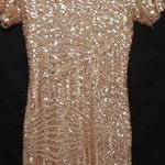 Verty  XS Rose Champagne Bling Runway Dress Photo 0