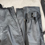 Vintage Wilson's Women's Mid Length Leather Waist Tie‎ Jacket Size L Moto Black Size L Photo 3