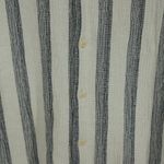 ZARA Striped Button Up Shirt Small Beige gray Long Sleeve Casual Morocco Photo 6