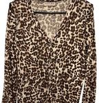 Michael Stars  leopard print button down shirt one size Photo 0