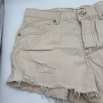 Free People  Now or Never Denim Cream Shorts Size 28 Photo 2