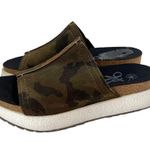 OTBT wayside savanna camo leather platform slides Photo 1