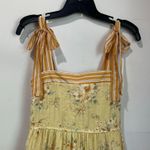 By the River Yellow Floral Midi Dress Tie Strap Sundress Cottagecore Size M Size M Photo 2