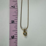 Christian Dior Christian Dior Gold Tone Heart Shape Rhinestone Pendant Necklace Photo 11