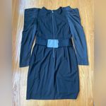 NWT! Nue by Shani Black Dress with Belt and Puff Sleeves built in shapewear Size 12 Photo 10