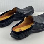 Clarks Clark’s Unstructured Black Leather Slip-On Loafers Women’s Size 10 Comfort Shoe Photo 6