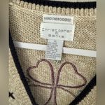 Christopher & Banks Vintage Vest Womens Sz XL Hand Embroidered Bunny Granny Photo 1