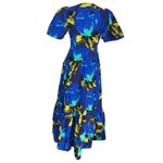 Christopher John Rogers x Target Women’s Floral Puff Sleeve Tiered Dress Blue Size 0 Photo 3