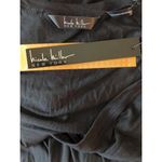 Nicole Miller Women's V-Neck Tie Front wait Mini Casual Dress Black Medium NWT Photo 7