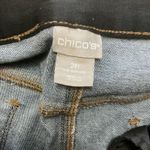 Chico's Jeans Womens Size 2R US 12 Blue Jeans Stretchy straight leg Zip Up Photo 7